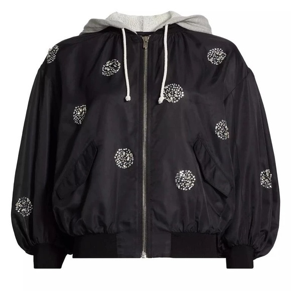 cinq a sept Jackets & Blazers - Cinq à Sept Women’s Ollie Crystal-Embellished Bomber Jacket